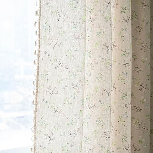 Bohemian Floral Semi-Blackout Window Curtain Panel