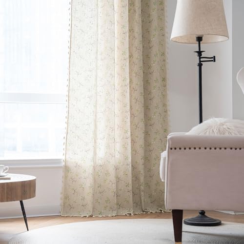 Bohemian Floral Semi-Blackout Window Curtain Panel