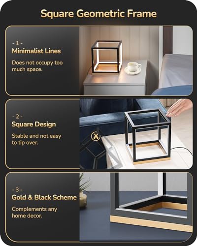 Minimalist LED Table Lamp with Wood Base