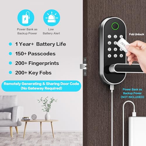 Fingerprint Smart Door Lock with Keyless Entry