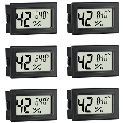 6-Pack Mini Digital Humidity Meters for Indoor Use