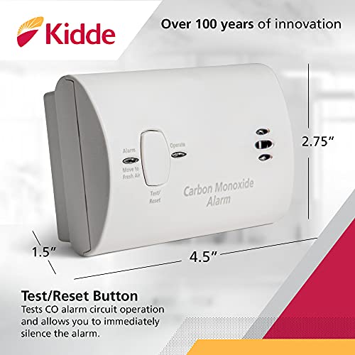 Kidde Battery Powered Carbon Monoxide Detector Alarm