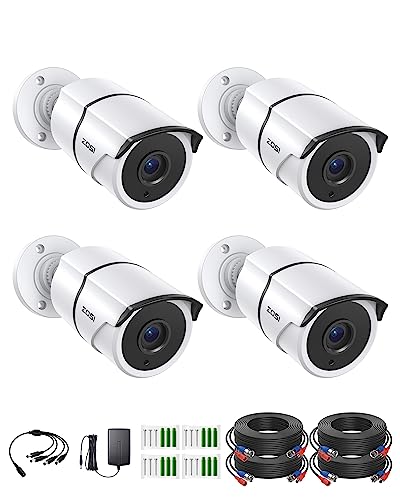 ZOSI 4-Pack 1080P Night Vision Security Cameras