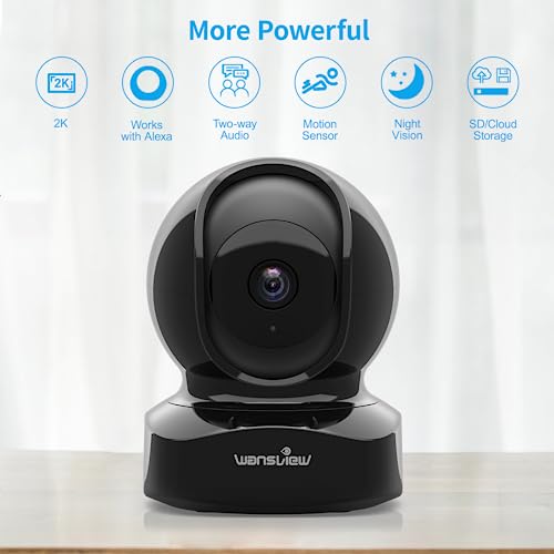 Wansview 2K WiFi Security Camera with Audio