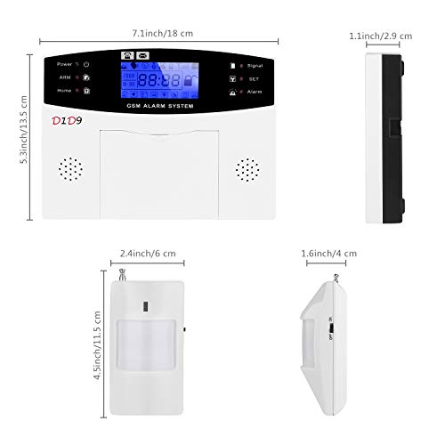 D1D9 Wireless DIY Home Burglar Alarm System