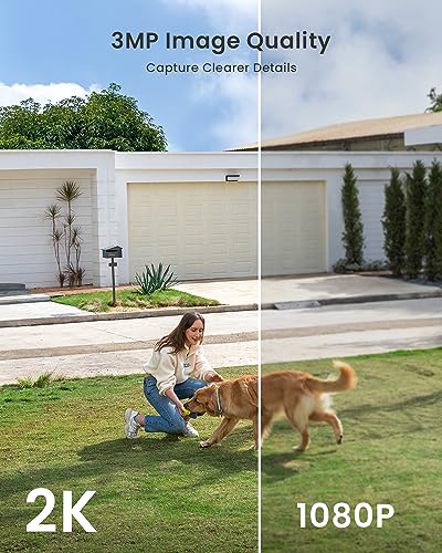 Wireless 2K Security Camera with Spotlight & Alarm