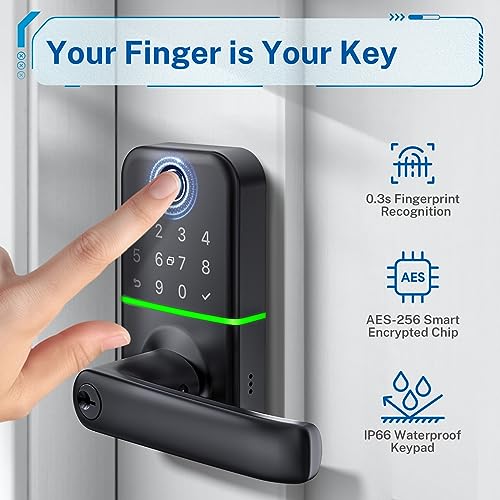 Kucacci Keypad Smart Door Lock with Fingerprint Access