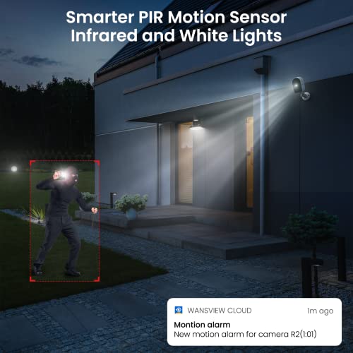 2K Wireless Outdoor Security Cameras with AI Spotlight