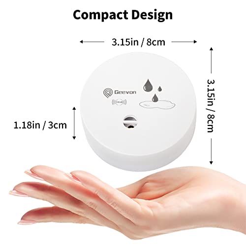Geevon 2-Pack Water Leak Alarms, 100dB Sensors