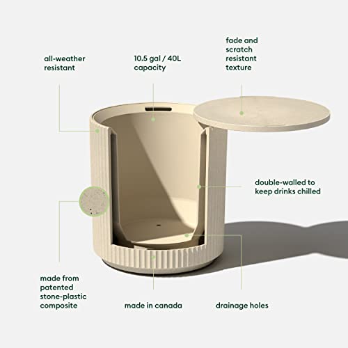 Veradek Outdoor Cooler Side Table - 2 in 1