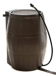 50-Gallon Flat-Back Rainwater Collection Barrel