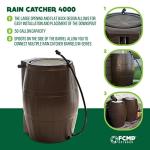 50-Gallon Flat-Back Rainwater Collection Barrel