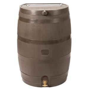 50-Gallon Rain Barrel with Brass Spigot