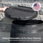 Eco-Friendly 55-Gallon Rain Barrel with Lid