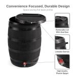 Eco-Friendly 55-Gallon Rain Barrel with Lid