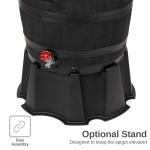 Eco-Friendly 55-Gallon Rain Barrel with Lid