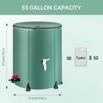 Portable 53 Gallon Collapsible Rain Barrel System