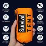 2-Person Emergency Survival Tent with Whistle
