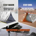 2-Person Emergency Survival Tent with Whistle