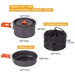 Compact REDCAMP Camping Cookware Mess Kit for Hiking