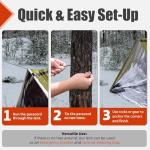 Compact 2-Person Emergency Survival Tent with Whistle