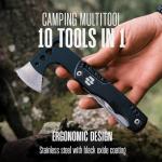 10-in-1 Stainless Steel Camping Multitool Axe