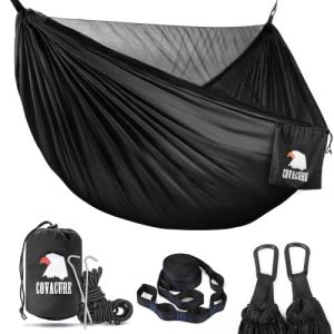 Covacure Double Camping Hammock with Tree Straps