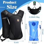 Lightweight Hydration Backpack with 2L Water Bladder