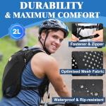 Lightweight Hydration Backpack with 2L Water Bladder