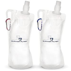 Collapsible 1L Water Bottles - BPA-Free, 2-Pack