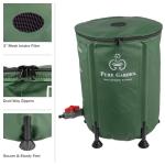 Collapsible 13.2-Gallon Rain Barrel for Water Storage