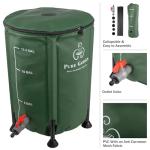 Collapsible 13.2-Gallon Rain Barrel for Water Storage