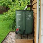 Collapsible 13.2-Gallon Rain Barrel for Water Storage