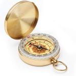 Compact Gold Metal Pocket Compass for Outdoor Adventures