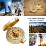 Compact Gold Metal Pocket Compass for Outdoor Adventures