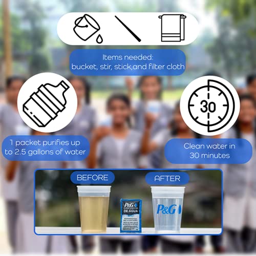 P&G Portable Water Purifier Packets for Emergency Prepping