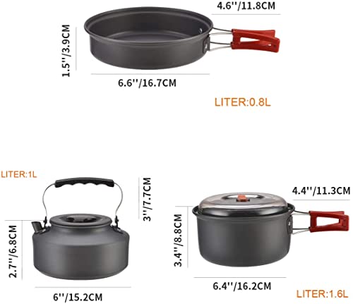 Lightweight Camping Cookware Set for Hiking Trip