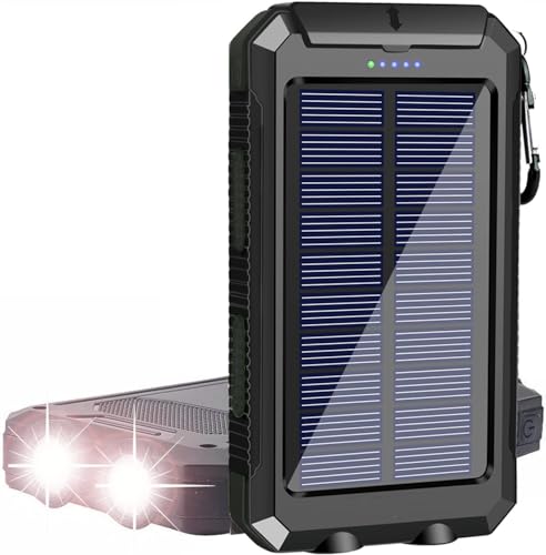 Portable Solar Charger for Phones, Waterproof Camping Power