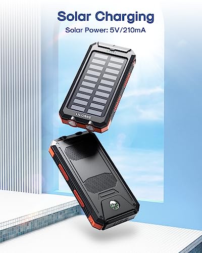 30.000mAh Solar Power Bank for Phones and Devices (orange)