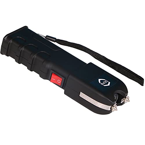 DEPM Stun Gun: Flashlight, Anti-Grab Bar, Black
