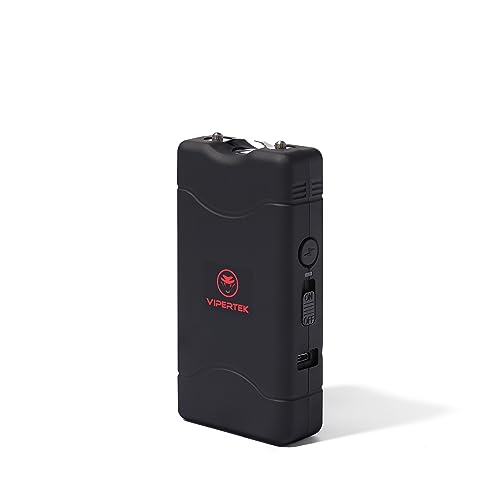 VIPERTEK VTS-880 Mini Stun Gun + LED Flashlight, Black