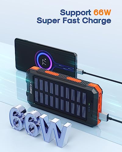 30.000mAh Solar Power Bank for Phones and Devices (orange)
