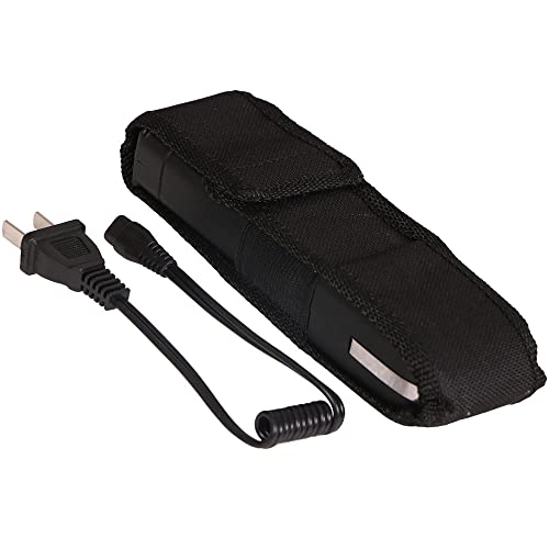 DEPM Stun Gun: Flashlight, Anti-Grab Bar, Black