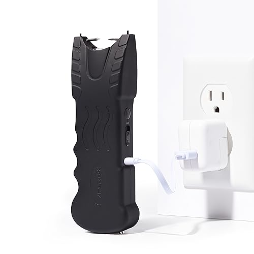 VIPERTEK Black Stun Gun with LED Flashlight