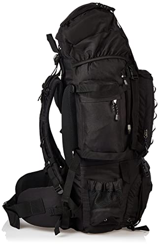 Black 75L Hiking Camping Rucksack Backpack with Rainfly
