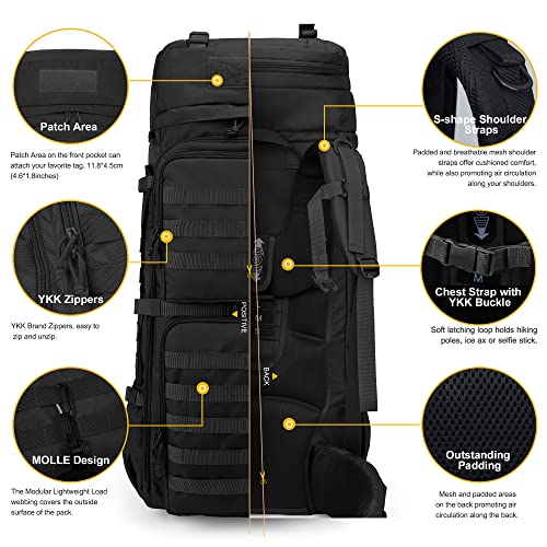 Mardingtop 75L Molle Internal Frame Backpack - Prepper Supplies