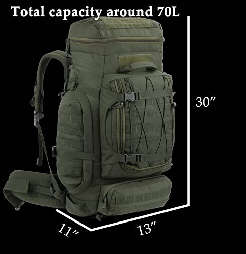 70L Tactical MOLLE Rucksack for Hiking & Hunting