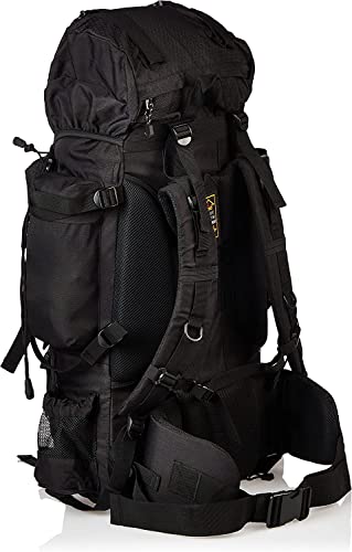 Black 75L Hiking Camping Rucksack Backpack with Rainfly