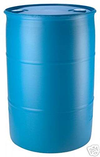 55 Gallon Blue Water Barrel | Solid Mold | 2" Bung Holes | BPA Free