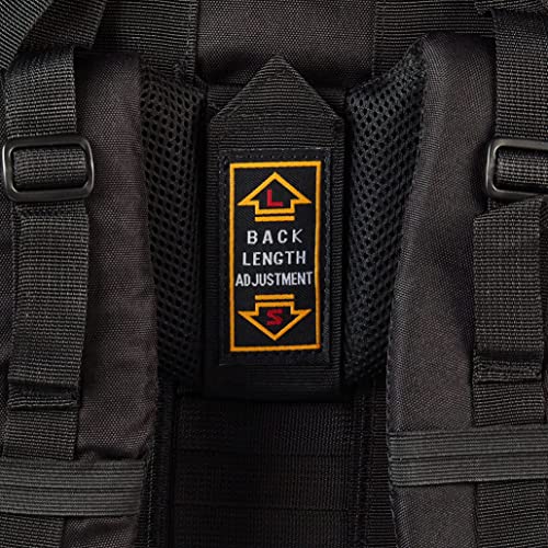 Black 75L Hiking Camping Rucksack Backpack with Rainfly